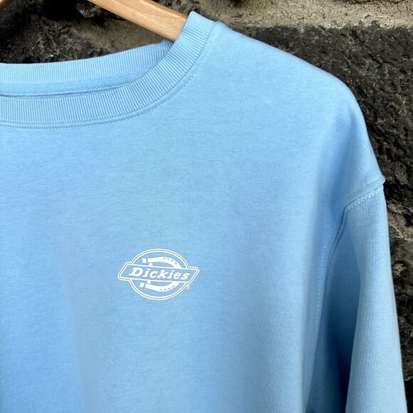 Dickies Mens Light Blue Sweatshirt Crew Neck Large - Picture 3 of 11